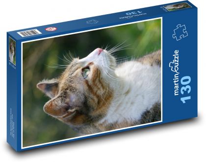 Kočka - savec, zvíře - Puzzle 130 dílků, rozměr 28,7x20 cm