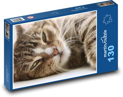 Kočka - domácí mazlíček, zvíře - Puzzle 130 dílků, rozměr 28,7x20 cm