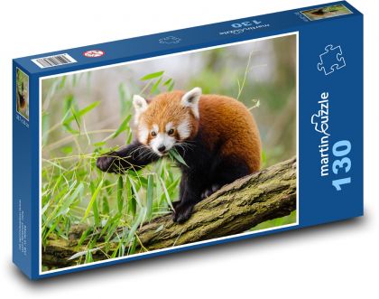 Panda červená - větev, zvíře - Puzzle 130 dílků, rozměr 28,7x20 cm