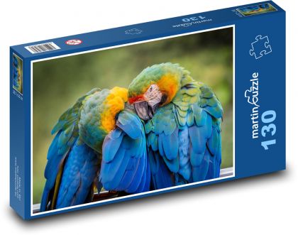 Papoušek - pták, zvíře - Puzzle 130 dílků, rozměr 28,7x20 cm