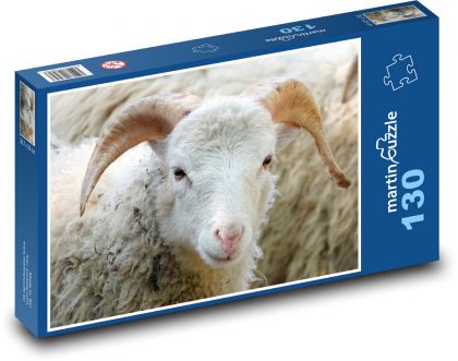 Ovce - zvíře, savec - Puzzle 130 dílků, rozměr 28,7x20 cm