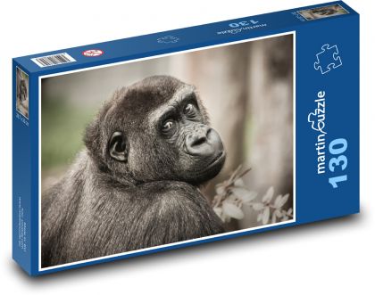 Gorilla - Tier, Säugetier - Puzzle - 130 Teile