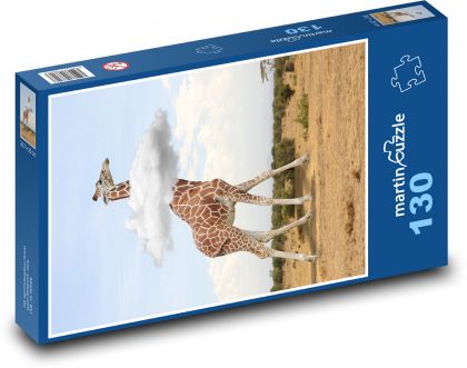 Giraffe - animal, cloud - Puzzle 130 pieces, size 28.7x20 cm 