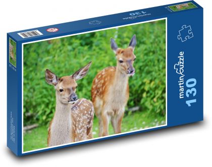 Roe deer - fawn, forest animals - Puzzle 130 pieces, size 28.7x20 cm 