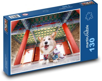 Pes - domáce zviera, zviera - Puzzle 130 dielikov, rozmer 28,7x20 cm 