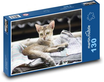 Katze - Kätzchen, Haustier - Puzzle - 130 Teile