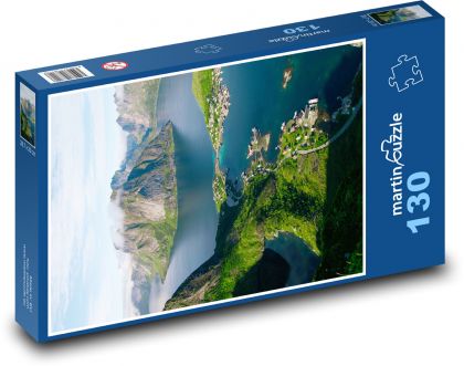 Góry - morze, wyspy - Puzzle 130 elementów, rozmiar 28,7x20 cm