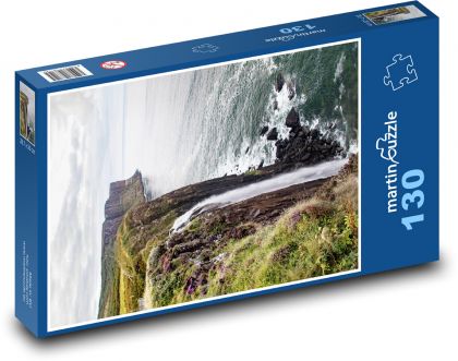 Wodospad - morze, ocean - Puzzle 130 elementów, rozmiar 28,7x20 cm