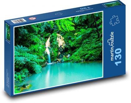 Azory - Portugalsko, vodopád - Puzzle 130 dílků, rozměr 28,7x20 cm