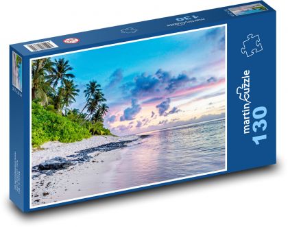 Tropická pláž - more, piesok - Puzzle 130 dielikov, rozmer 28,7x20 cm 