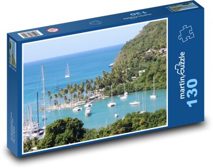 St. Lucia - Karibische Insel, Meer - Puzzle - 130 Teile