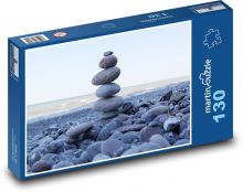Kameny - mohyla, moře Puzzle 130 dílků - 28,7 x 20 cm