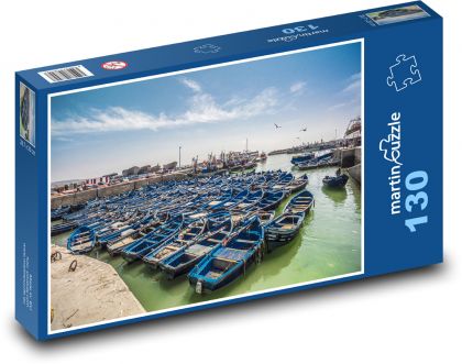 Marokko - Boote, Hafen - Puzzle - 130 Teile