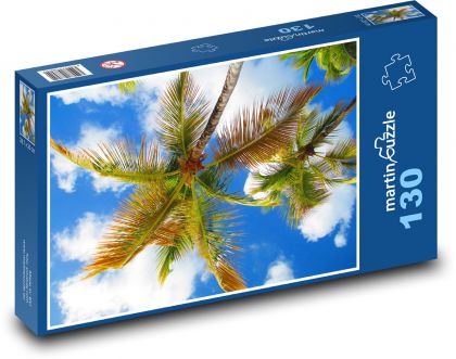 Nebe - palmy, karibic   - Puzzle 130 dílků, rozměr 28,7x20 cm
