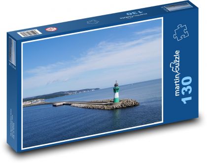 Rujana - maják, more - Puzzle 130 dielikov, rozmer 28,7x20 cm 
