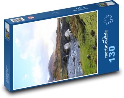 Ostrov Skye - Škótsko, príroda - Puzzle 130 dielikov, rozmer 28,7x20 cm 