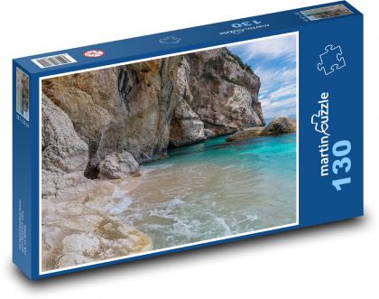 Mountains - sea, nature - Puzzle 130 pieces, size 28.7x20 cm 