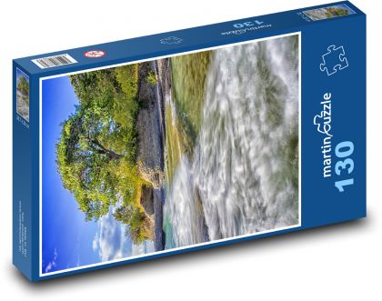 Strom - krajina, more - Puzzle 130 dielikov, rozmer 28,7x20 cm 