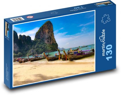 Pláž - piesok, pobrežie - Puzzle 130 dielikov, rozmer 28,7x20 cm 