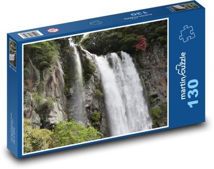 Wodospad - rzeka, przyroda - Puzzle 130 elementów, rozmiar 28,7x20 cm