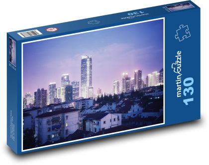 Shanghai City Night - Puzzle - 130 Teile