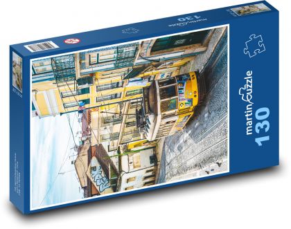 Tramvaj - vlak, přeprava - puzzle 130 dílků