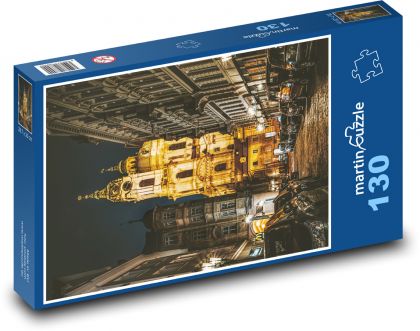 Praga - noc, miasto - Puzzle 130 elementów, rozmiar 28,7x20 cm