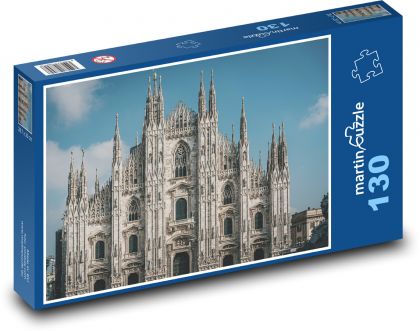 Katedra Duomo - Mediolan, Włochy - Puzzle 130 elementów, rozmiar 28,7x20 cm
