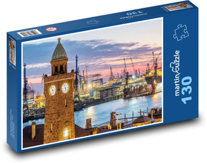 Přístav - cestovat, Hamburg - puzzle 130 dílků