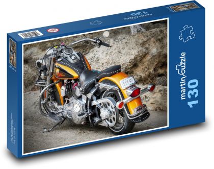 Motocykl - Harley Davidson - Puzzle 130 dílků, rozměr 28,7x20 cm