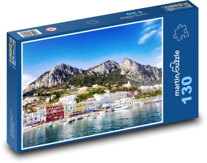 Itálie - Capri, domy - Puzzle 130 dílků, rozměr 28,7x20 cm