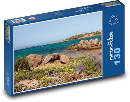 Sardinie - Itálie, moře - Puzzle 130 dílků, rozměr 28,7x20 cm