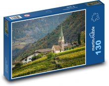 Vinohrady - jeseň, mesto Puzzle 130 dielikov - 28,7 x 20 cm