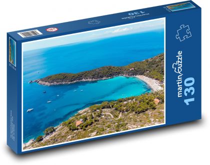 Ostrov Elba - Itálie, moře  - Puzzle 130 dílků, rozměr 28,7x20 cm