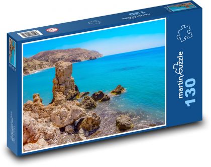 Kypr - Petra tou Romiou, ostrov - Puzzle 130 dílků, rozměr 28,7x20 cm