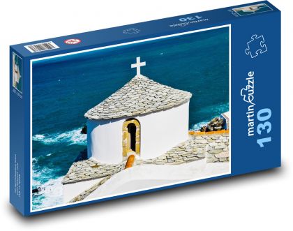 Grecja - Wyspa Skopelos - Puzzle 130 elementów, rozmiar 28,7x20 cm