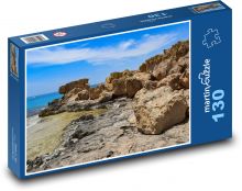 Skalnaté pobrežie - more, oceán Puzzle 130 dielikov - 28,7 x 20 cm