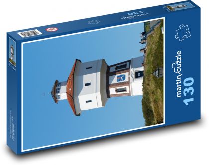 Maják - Ostfriesland, stavba - Puzzle 130 dielikov, rozmer 28,7x20 cm 