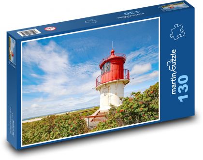 Amrum Lighthouse - maják, moře - Puzzle 130 dílků, rozměr 28,7x20 cm