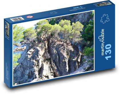 Island - sea, cliff - Puzzle 130 pieces, size 28.7x20 cm 