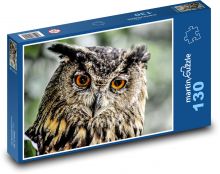 Výr - sova, pták Puzzle 130 dílků - 28,7 x 20 cm