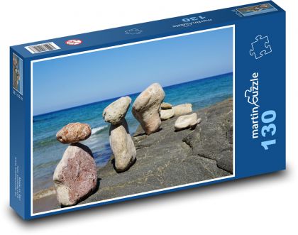 Ibiza - kameny, moře - Puzzle 130 dílků, rozměr 28,7x20 cm