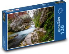 Řeka - příroda, stromy Puzzle 130 - 28,7x20 cm