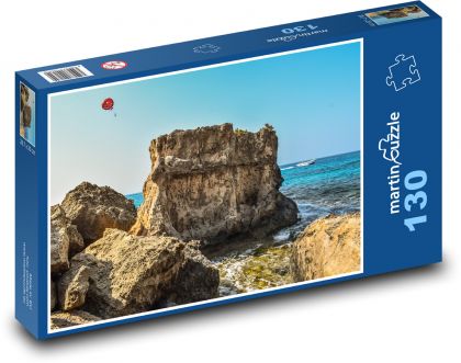 Skala - skalnaté pobrežie, more - Puzzle 130 dielikov, rozmer 28,7x20 cm 