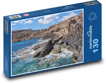 Cape greco - Kypr, moře  - Puzzle 130 dílků, rozměr 28,7x20 cm