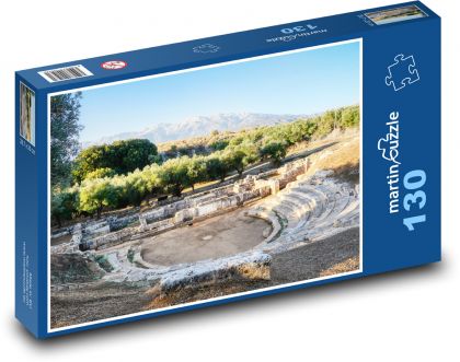 Kréta - Řecko, amfiteátr - Puzzle 130 dílků, rozměr 28,7x20 cm