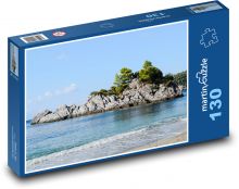 Plaża - skała, wyspa Puzzle 130 elementów - 28,7x20 cm