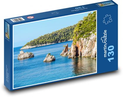 Greece - Skopelos, sea - Puzzle 130 pieces, size 28.7x20 cm 