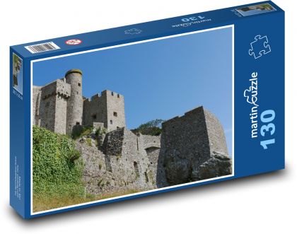 Mont Orgueil - hrad, Jersey  - Puzzle 130 dílků, rozměr 28,7x20 cm