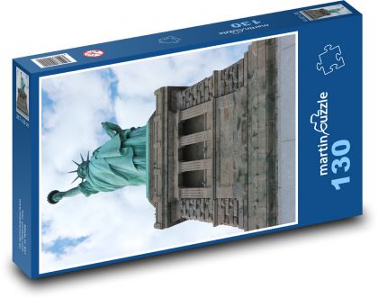 Socha slobody - západ slnka, New York City - Puzzle 130 dielikov, rozmer 28,7x20 cm 